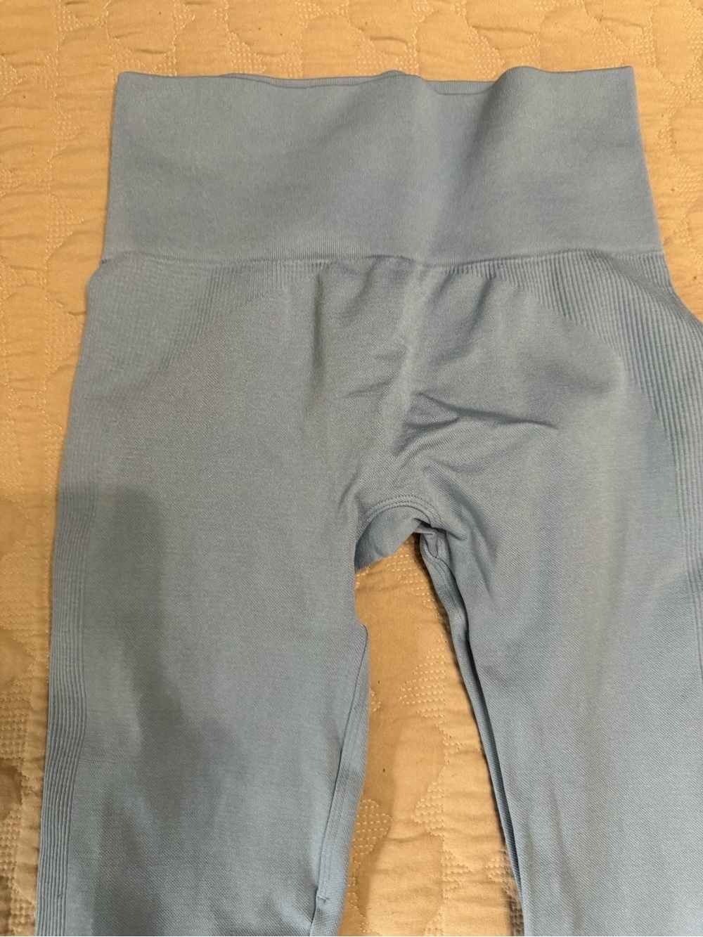 SET Active Women's Sky Blue Seamless High-Waist Leggings - Picture 3 of 7